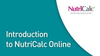 Introduction to NutriCalc - the industry standard and original nutrition calculation software