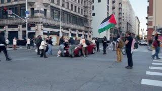 CA: Driver runs over protester in Downtown LA