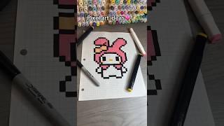 Cute My Melody Pixel art ideas #pixel #pixelartideas #art #pixelart #drawing #mymelody #sanrio #f