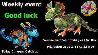 Treasure Hunt Event starting on 22nd Nov | Today Dungeon Catch up | Migration update 18 to 22 Nov