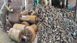 Incredible Recycling Process: Aluminum & Silver Recovery From scrap Electric Motor Routers