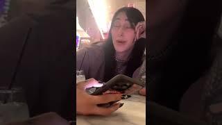 #RheaRipley singing to #JustinBieber's 'Baby' while out at dinner