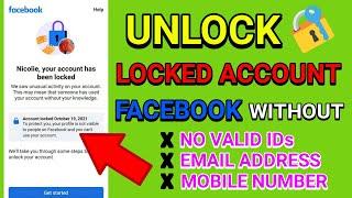 HOW TO UNLOCK FACEBOOK ACCOUNT WITHOUT IDENTITY? FACEBOOK ACCOUNT LOCKED RECOVER