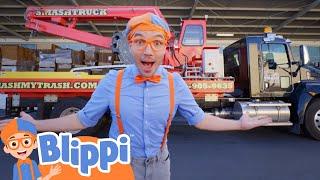 Blippi Learns About Garbage Truck Vehicles! | Educational Videos for Kids