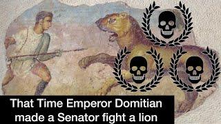 When Emperor Domitian forced a Senator to fight a lion | Exotic Roman Pets