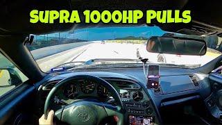 Took My 1000 HP MKIV Supra Out For A Cruise & Ended Up With A Reaction, Race, & POV Video.