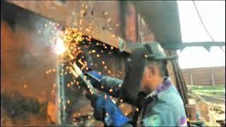 welder pemula | penglasan sideboard luar tongkang #welderpemula  #cara  #welding