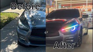 How to Install RGB Headlights on INFINITI Q50   Step by Step Tutorial