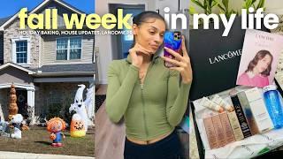 FALL VLOG ️ Lancome PR, hosting a Halloween sleepover & baking JUMBO cookies