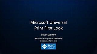 Microsoft Universal Print - First Look