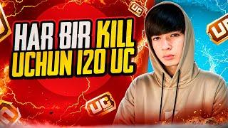 HAR BIR KILL UCHUN UC BERAMAN  | PUBG MOBILE 