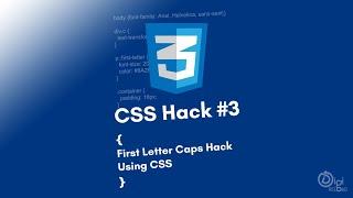 CSS Hack #3 | First Letter Caps Hack Using CSS #Shorts