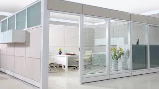 Office Partition Walls Glass with Doors Ideas