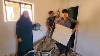 "Welcoming Abu's mother and beautifying the ceiling by closing the curtain"