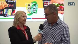 Interpack 2023  Lindy Hughson with Simon Jones Antares Vision and Michael Dossor Result Group