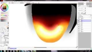 Как нарисовать аниме глаз в Easy Paint Tool Sai мышкой