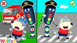 Police Traffic Lights Helps Wolfoo Cross the Street - Car Safety Tips for Kids | Wolfoo Channel