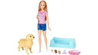 Барби Блондинка с собакой и новорожденными щенками Набор Barbie Newborn Pups Doll & Pets Playset