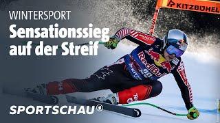 Ski Alpin: Überraschungserfolg bei spektakulärer Abfahrt | Sportschau