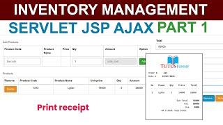 Inventory Management using Jsp Servlet Ajax Part 1