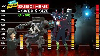 Skibidi Toilet 1-54 ALL Seasons | Skibidi Toilet Characters Power & Size Comparison