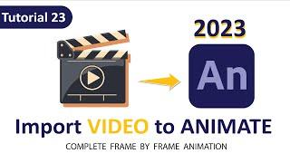 Adobe Animate CC 2023: Import VIDEO to Animate | Frame by frame animation | Hindi + Urdu