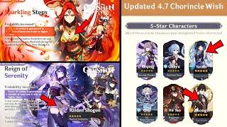 ARCHONS RERUN, 4.7 BANNERS, CHRONICLE WISH Update in Genshin Impact!