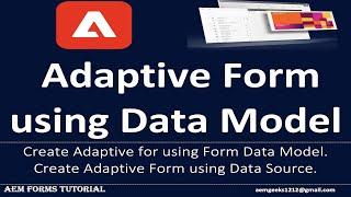 AEM Forms #9 | Create Adaptive Form using Form Data Model