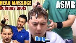 【40 Minutes】Relaxing Head Massage with tools  and ICE spray for sleep #asmr  #headmassage massage