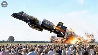 Crazy Stunts Of US A-10 Pilot Performing Emergency Takeoff At Severe Speed ​​In The Air