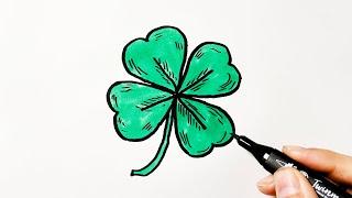 How to Draw a Four-leaf Clover