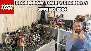 My LEGO City and LEGO Room Tour - Spring 2024!!