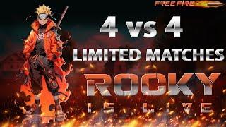  4 VS 4 LIMITED / UNLIMITED MATCHES || FREE FIRE IN TELUGU #freefire #gamedecidersff#ffintelugulive