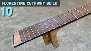 Neck carve and fret install // Florentine Cutaway Guitar Build part 10