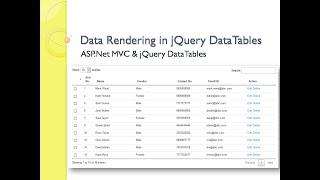 8 - Data Rendering in jQuery DataTables with ASP.Net MVC : Part#2