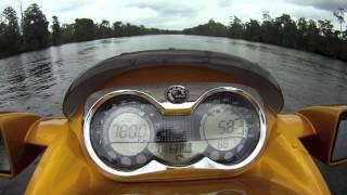 Sea doo Rxt 215 Top Speed with 5 Go Pro shots!