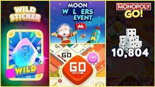 WILD STICKER- BEST USE OF FREE PARKING OF DICE️- Got 11000 Dice - MOON WALKER EVENT #monopolygo