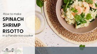 Spinach Shrimp Risotto Made In A Yum Asia Panda Mini Rice Cooker