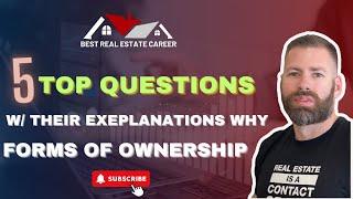 National Real Estate Exam Prep: Forms of Ownership!