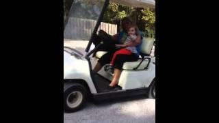 Golf cart ride with mimi