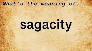 Sagacity Meaning : Definition of Sagacity