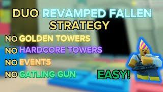 (TDS) EASY No Special Towers DUO FALLEN STRATEGY | ROBLOX