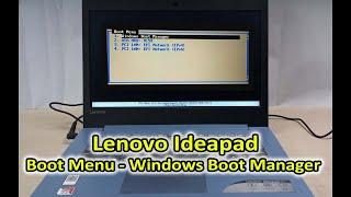 Boot Menu display - Windows Boot Manager | Lenovo Ideapad 320, 330