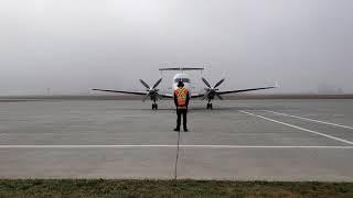 Beech 1900 Turning out at YKA Airport.