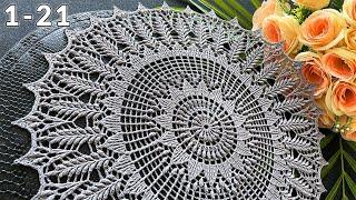 Crochet doily, Adriana, 1-21