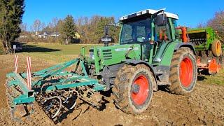 Farmer Turbo 308 sät Sommergerste 2025 mit AMAZONE D8-25 Special & Kuhn Kreiselegge in Kombination!