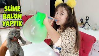 ESMA SLİME BALON YAPTI KEDİSİ TARÇIN ŞIMARDI ماما جابت بيبي - جنى مقداد | طيور الجنة