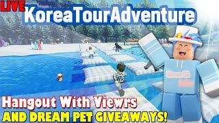 LIVE Playing Korea Tour Adventure WITH FANS!! ROBLOX HANGOUT STREAM!