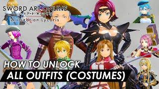 Sword Art Online: Alicization Lycoris - HOW TO UNLOCK ALL COSTUMES / OUTFITS IN THE GAME (GUIDE)