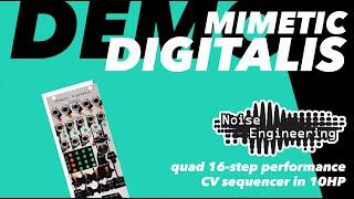 Mimetic Digitalis 16-step CV sequencer tutorial and demo